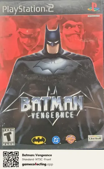 Batman: Vengeance PlayStation 2, NTSC box front