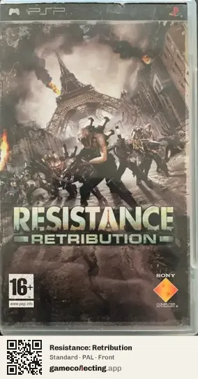 Resistance: Retribution PlayStation Portable, PAL box front