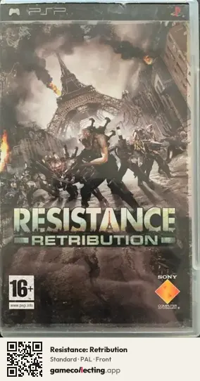 Resistance: Retribution PlayStation Portable, PAL box front
