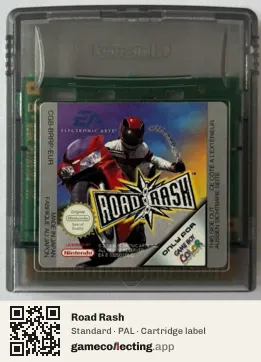 Road Rash Game Boy Color, PAL cartridge label