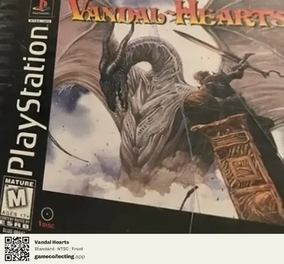 Vandal Hearts PlayStation, NTSC box front