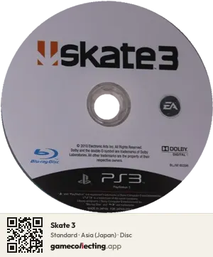 Skate 3 PlayStation 3, Asia disc