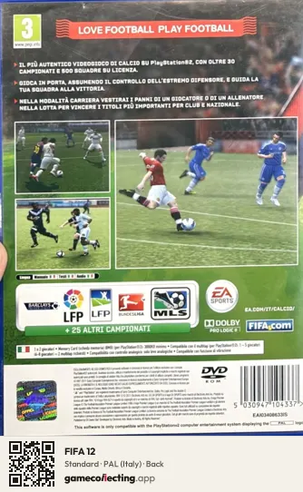 FIFA 12 PlayStation 2, Italy box back