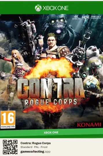 Contra: Rogue Corps Xbox One, PAL box front
