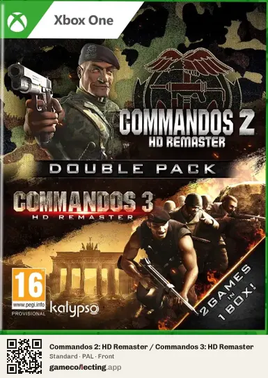 Commandos 2: HD Remaster / Commandos 3: HD Remaster Xbox One, PAL box front