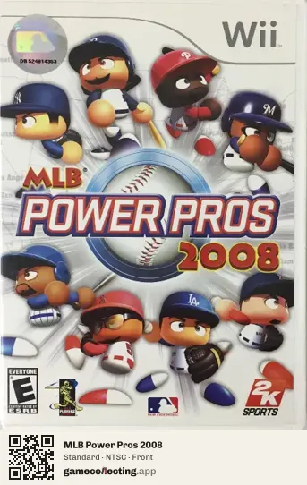 MLB Power Pros 2008 Nintendo Wii, NTSC box front
