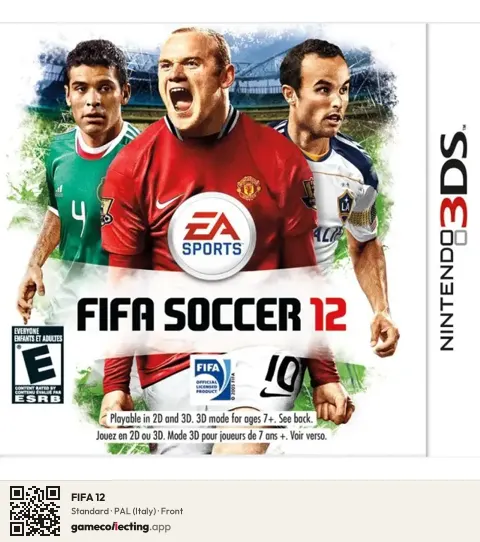 FIFA 12 Nintendo 3DS, Italy box front