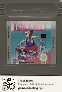 Track Meet Game Boy, PAL cartridge label