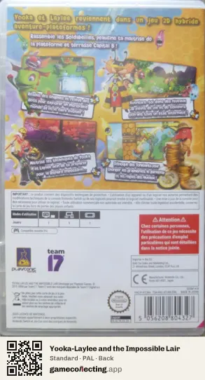 Yooka-Laylee and the Impossible Lair Nintendo Switch, PAL box back