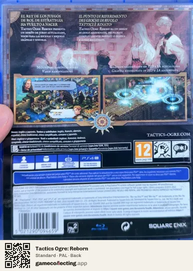 Tactics Ogre: Reborn PlayStation 4, PAL box back