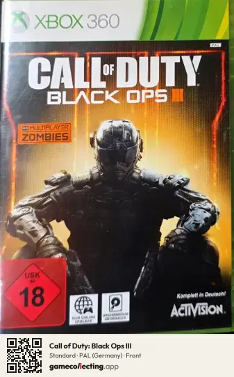 Call of Duty: Black Ops III Xbox 360, Germany box front