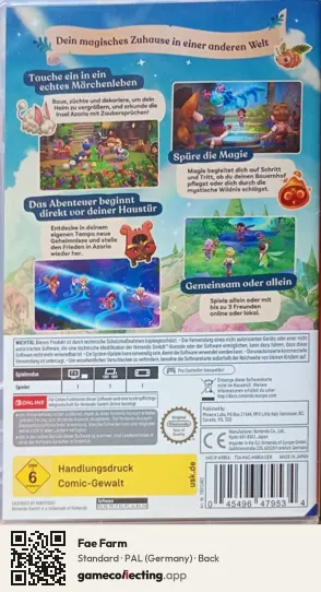 Fae Farm Nintendo Switch, Germany box back