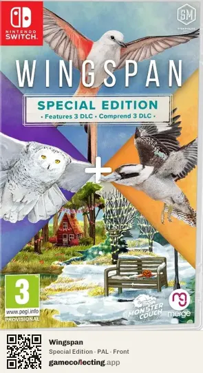 Wingspan Nintendo Switch, PAL box front