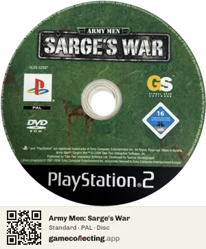 Army Men: Sarge's War PlayStation 2, PAL disc