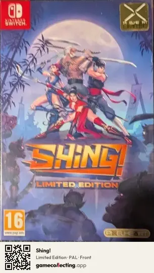 Shing! Nintendo Switch, PAL box front