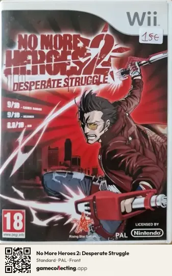 No More Heroes 2: Desperate Struggle Nintendo Wii, PAL box front