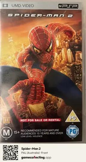 Spider-Man 2 PlayStation Portable, Australia box front