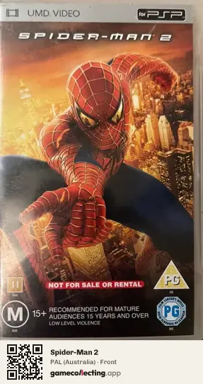 Spider-Man 2 PlayStation Portable, Australia box front