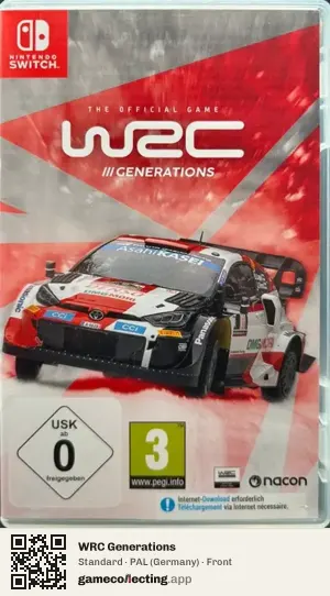 WRC Generations Nintendo Switch, Germany box front