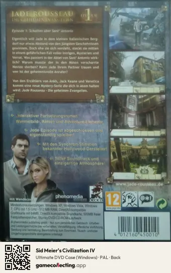 Sid Meier's Civilization IV Computer, PAL box back