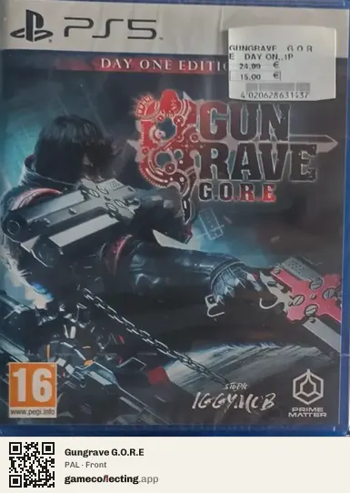 Gungrave G.O.R.E PlayStation 5, PAL box front