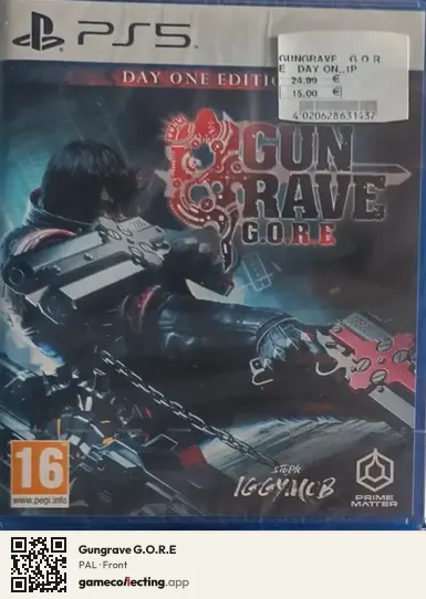 Gungrave G.O.R.E PlayStation 5, PAL box front