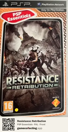 Resistance: Retribution PlayStation Portable, PAL box front