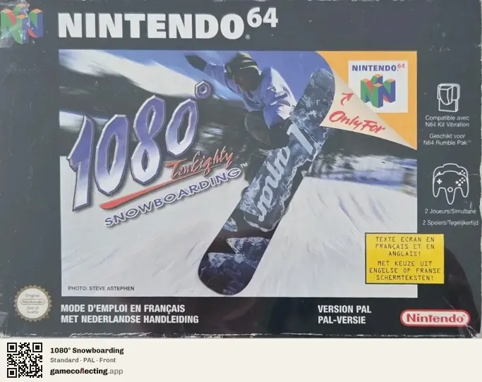 1080° Snowboarding Nintendo 64, PAL box front