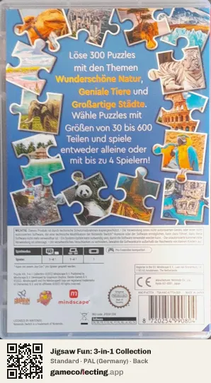 Jigsaw Fun: 3-in-1 Collection Nintendo Switch, Germany box back