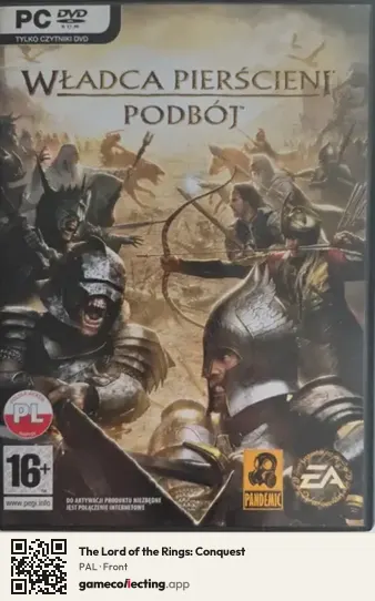 The Lord of the Rings: Conquest Computer, PAL box front