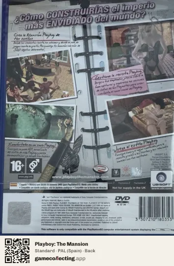 Playboy: The Mansion PlayStation 2, Spain box back