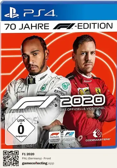 F1 2020 PlayStation 4, Germany box front