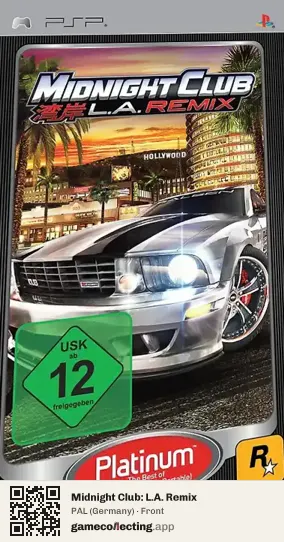 Midnight Club: L.A. Remix PlayStation Portable, Germany box front