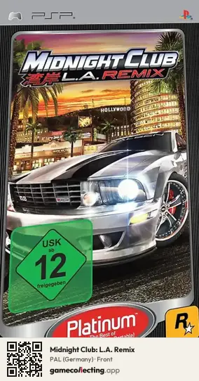 Midnight Club: L.A. Remix PlayStation Portable, Germany box front