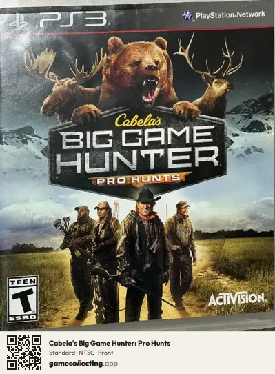 Cabela's Big Game Hunter: Pro Hunts PlayStation 3, NTSC box front
