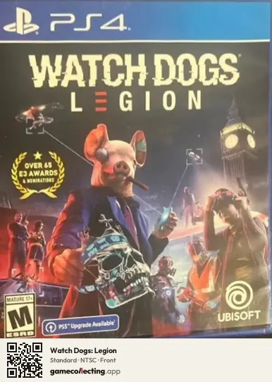Watch Dogs: Legion PlayStation 4, NTSC box front