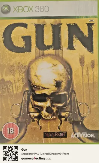 Gun Xbox 360, United Kingdom box front