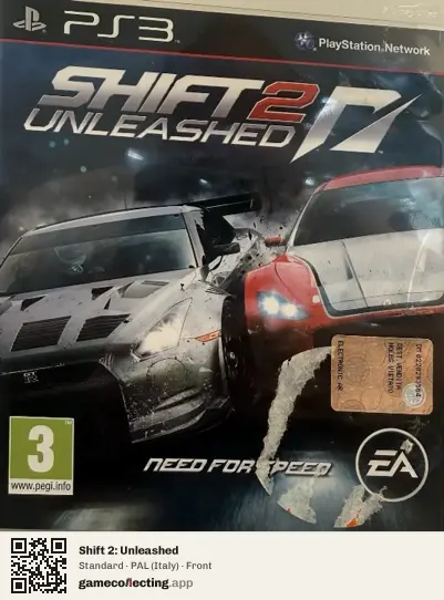 Shift 2: Unleashed PlayStation 3, Italy box front