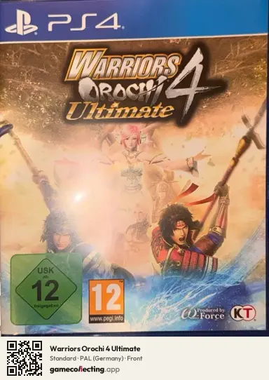 Warriors Orochi 4 Ultimate PlayStation 4, Germany box front