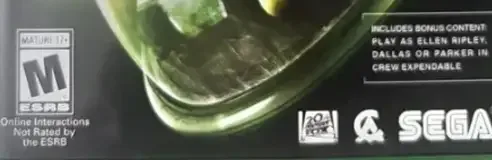 Alien: Isolation, the ESRB box on its front