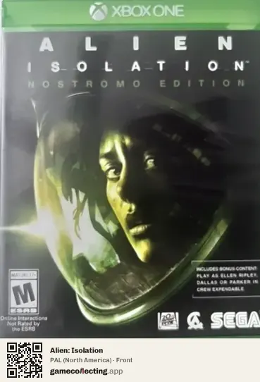 Alien: Isolation Xbox One, North America box front