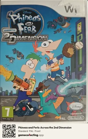 Phineas and Ferb: Across the 2nd Dimension Nintendo Wii, PAL box front