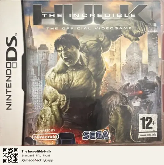 The Incredible Hulk Nintendo DS, PAL box front