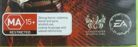 Shadows of the Damned, the Australian classification mark on its front