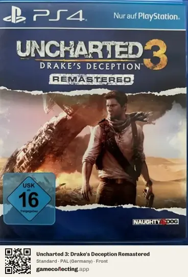 Uncharted 3: Drake's Deception Remastered PlayStation 4, Germany box front