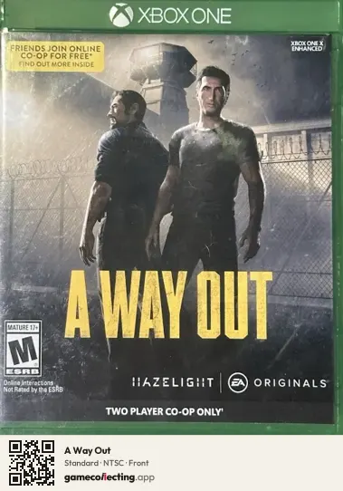A Way Out Xbox One, NTSC box front