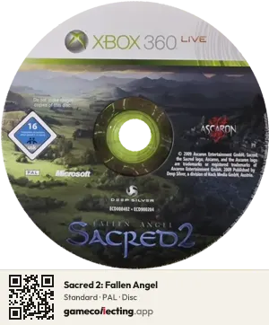 Sacred 2: Fallen Angel Xbox 360, PAL disc