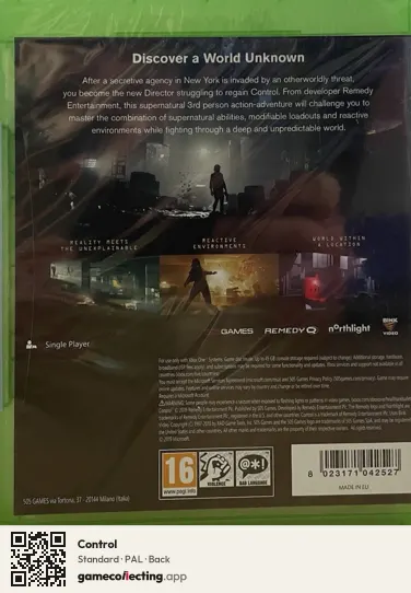 Control Xbox One, PAL box back