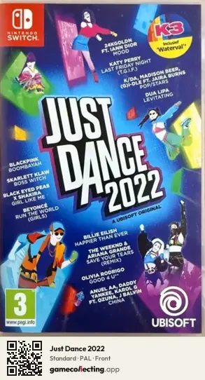 Just Dance 2022 Nintendo Switch, PAL box front