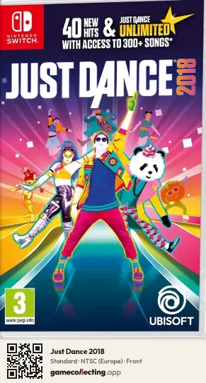 Just Dance 2018 Nintendo Switch, Europe box front
